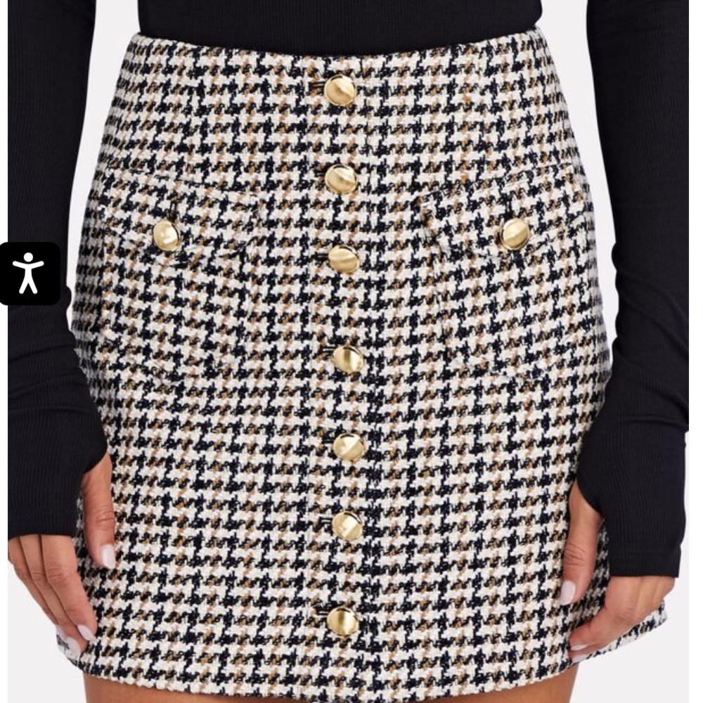 Intermix tweed mini skirt